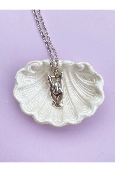 Rock El İşareti Zincir Kolye PYTKZNKLY86 - Resim 5