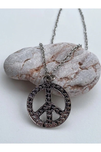 Peace Barış Güvercin Zincir Kolye PYTKZNKLY83 - Resim 4