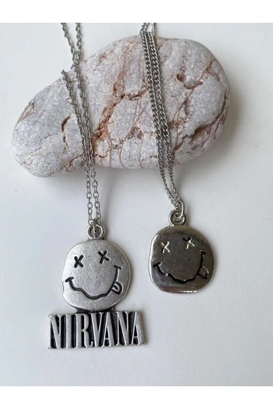 Nirvana Kolye Rock 2li Bff Best Friends Zincir Kolye Pytkznbfkl15 - Resim 2