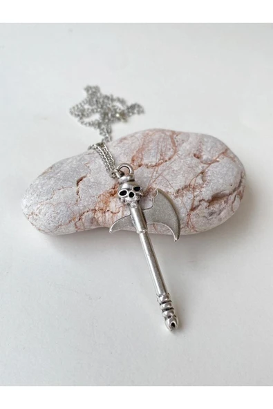 Kurukafa Skull Balta Zincir Kolye PYTKZNKLY61 - Resim 2