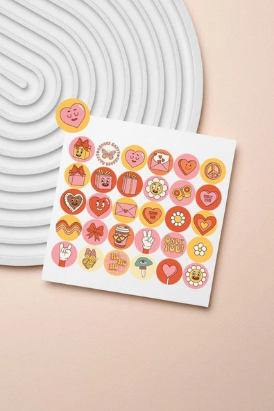 Smile Thank You Paketleme Teşekkür Stickers Çıkartma PYTKSTK078 ürün görseli