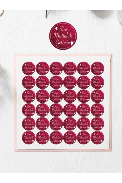 Desenli Thank You Teşekkür Stickers Paketleme Kargo Çıkartma PYTKSTK113 - 3