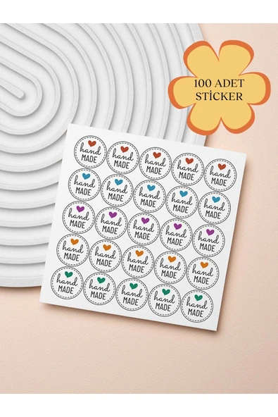 100 Adet Teşekkür Ederiz Stickers Paketleme Kargo Çıkartma PYT0KSTK133