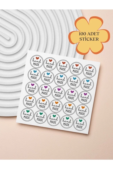 100 Adet Teşekkür Ederiz Stickers Paketleme Kargo Çıkartma PYT0KSTK133