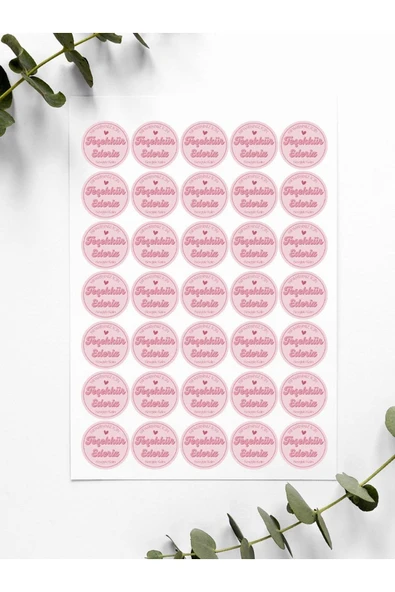 Desenli Teşekkür Ederiz Stickers Paketleme Kargo Çıkartma PYT0KSTK121 - 2