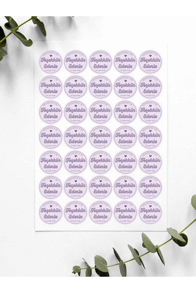 Desenli Teşekkür Ederiz Stickers Paketleme Kargo Çıkartma PYTKSTK121 - 2