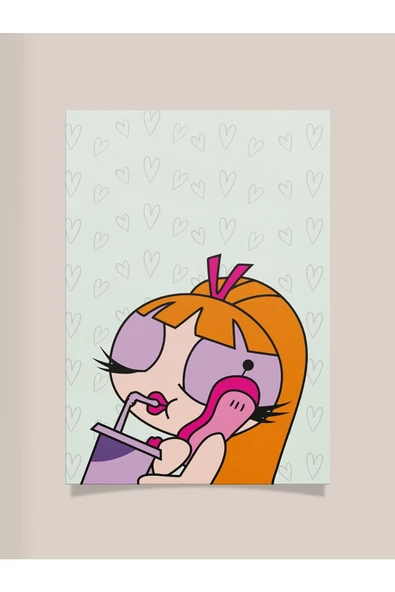 Powerpuff GirlsTasarımlı 24*33 cm 350 gr. Kuşe Kağıt Poster PYTKPSTR052