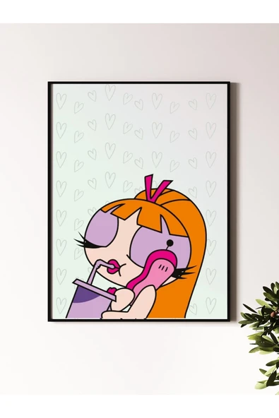 Powerpuff GirlsTasarımlı 24*33 cm 350 gr. Kuşe Kağıt Poster PYTKPSTR052 - 3