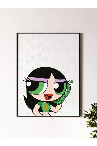 Powerpuff Girls Tasarımlı 24*33 cm 350 gr. Kuşe Kağıt Poster PYTKPSTR051