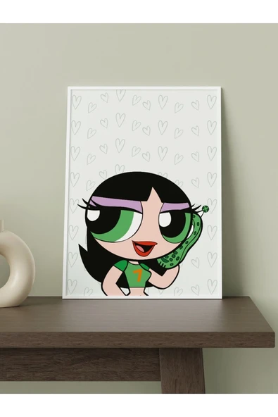 Powerpuff Girls Tasarımlı 24*33 cm 350 gr. Kuşe Kağıt Poster PYTKPSTR051 - 4