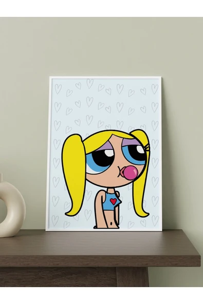 Powerpuff Girls Tasarımlı 24*33 cm 350 gr. Kuşe Kağıt Poster PYTKPSTR053 - 2