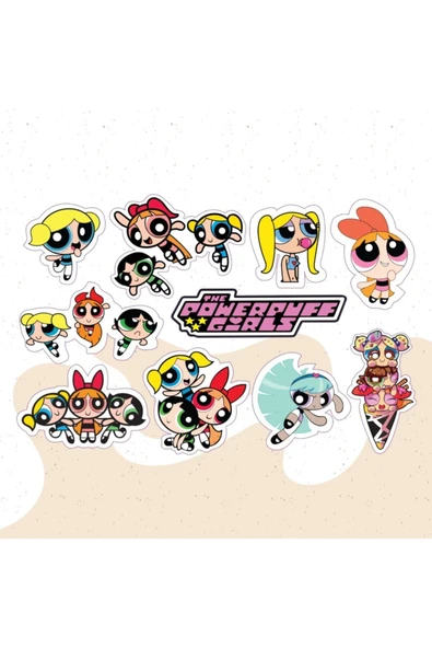 Powerpuff Girls Tasarımlı A5 Stickers Çıkartma Pytkstk034 ürün görseli