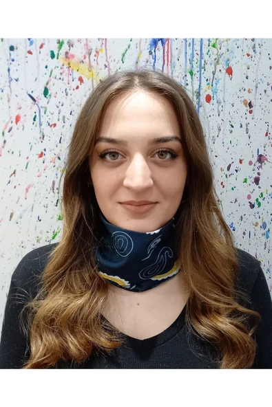 Renkli Desenli Bandana Buff Maske Saç Bandı Pytkbuff122 - 3