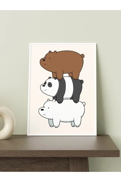 We Bare Bears Tasarımlı 24*33 Cm 350 Gr. Kuşe Kağıt Poster Pytkpstr032 - 3