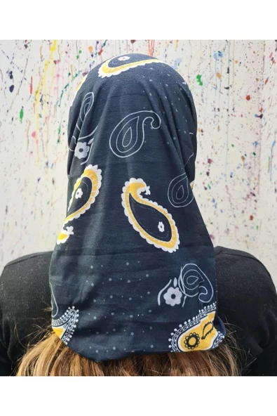Renkli Desenli Bandana Buff Maske Saç Bandı Pytkbuff122 - 2