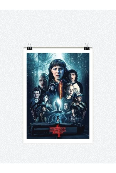 Stranger Things Tasarımlı 24*33 Cm 350 Gr. Kuşe Kağıt Poster Pytkpstr030