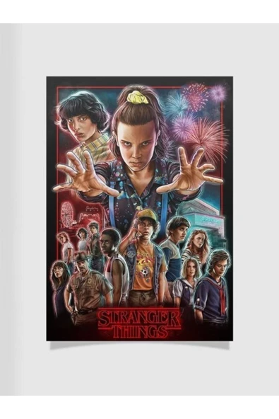Stranger Things Tasarımlı 24*33 Cm 350 Gr. Kuşe Kağıt Poster Pytkpstr031 - 4