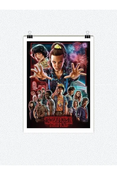 Stranger Things Tasarımlı 24*33 Cm 350 Gr. Kuşe Kağıt Poster Pytkpstr031