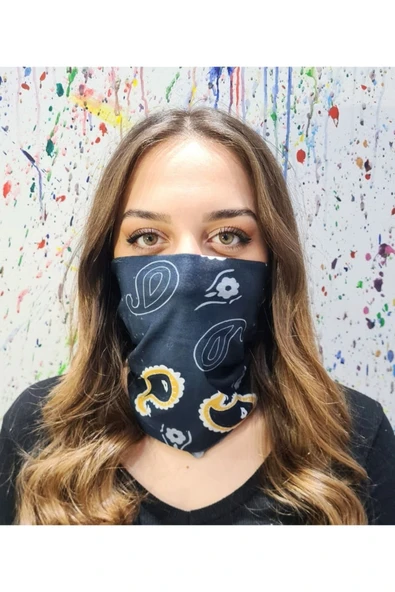 Renkli Desenli Bandana Buff Maske Saç Bandı Pytkbuff122