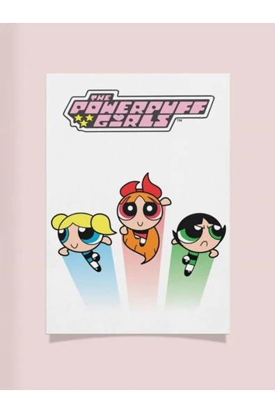 Powerpuff Girls Tasarımlı 24*33 Cm 350 Gr. Kuşe Kağıt Poster Pytkpstr028 - 3