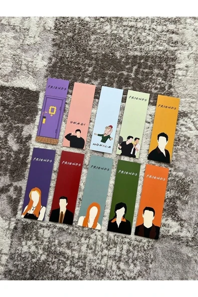 Friends Dizi Renkli Karışık 10 Adet Kitap Ayraç Seti Pytkayrac111 - 2