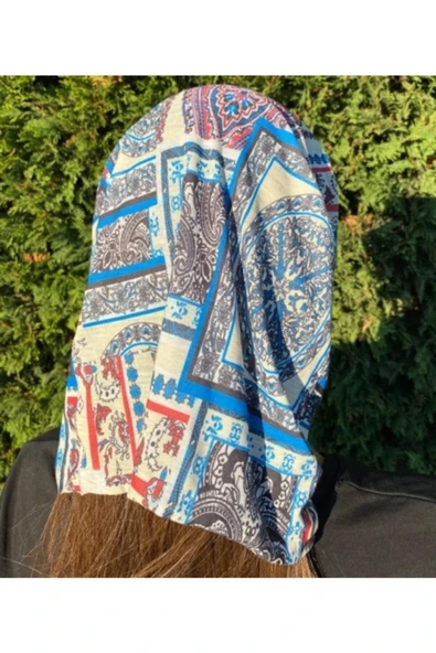 Unisex Mavi Karışık Desen Bandana Buff Maske - Pytkbb008 - 3