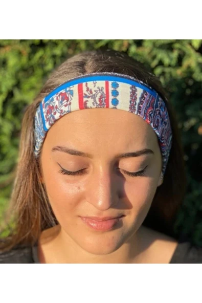 Unisex Mavi Karışık Desen Bandana Buff Maske - Pytkbb008 - 4