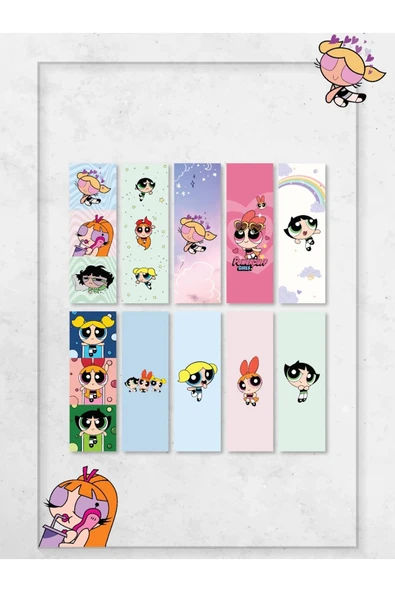 Powerpuff Girls 10 Adet Kitap Ayraç Seti PYTKAYRAC155