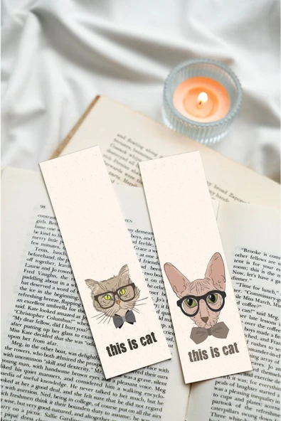 Kedi Köpek Hayvan Tasarım 10 Adet Kitap Ayraç Seti Pytkayrac45 - 5