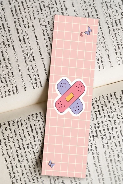 Pembe Renkli Yazılı Karışık Tasarım 10 Adet Kitap Ayraç Seti Pytkayrac54 - 2