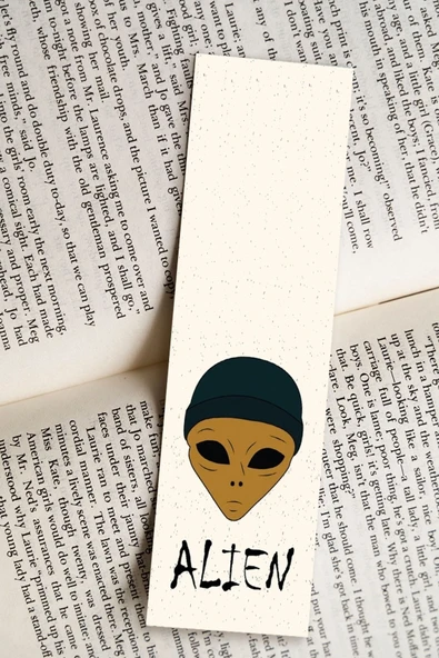 Kurukafa Alien Tasarım 10 Adet Kitap Ayraç Seti Pytkayrac40 - 4