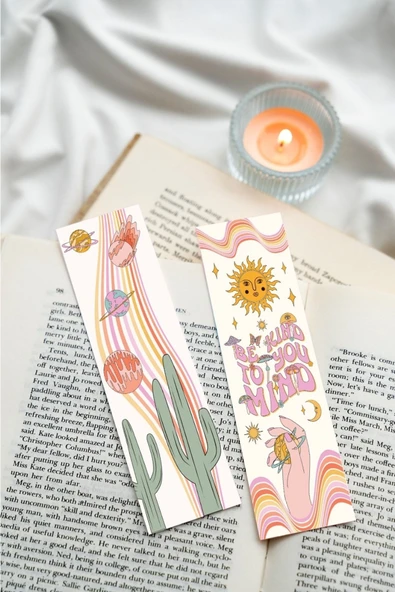 Groovy Nostalji 70' 80' Karışık Tasarım 10 Adet Kitap Ayraç Seti Pytkayrac59 - 5