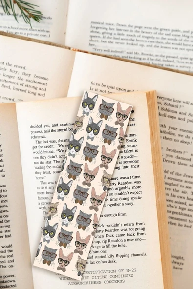 Kedi Köpek Hayvan Tasarım 10 Adet Kitap Ayraç Seti Pytkayrac43 - 3