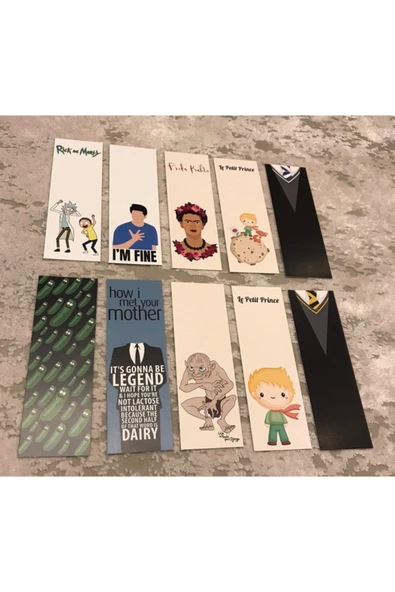 Dizi Film Karışık Desenli 10'lu Kitap Ayraç Seti Pytkkayr0013 - 2