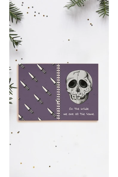 Kurukafa Skull Defter Spiralli A5 96 Yaprak Çizgisiz Defter Pytkdftr312 ürün görseli
