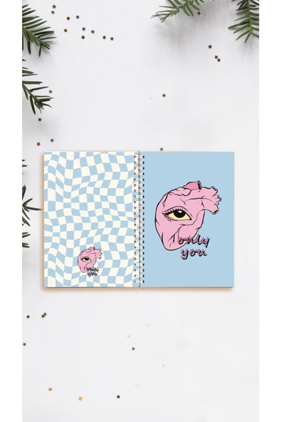 Only You Heart Defter Spiralli A5 96 Yaprak Çizgisiz Defter Pytkdftr311 ürün görseli