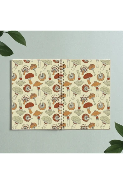 Mantar Defter Spiralli A5 96 Yaprak Çizgisiz Defter Pytkdftr307