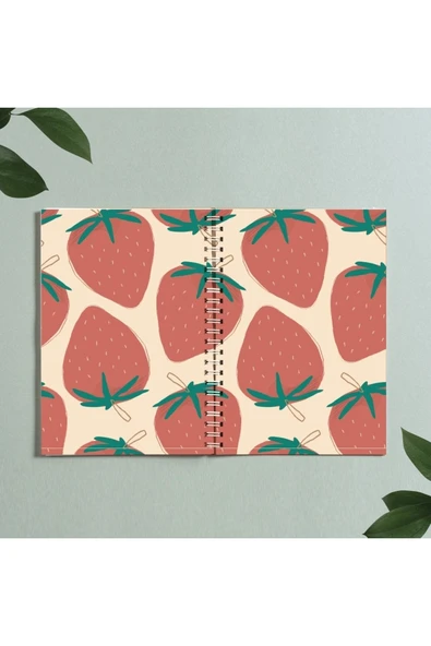 Çilek Defter Spiralli A5 96 Yaprak Çizgisiz Defter Pytkdftr302