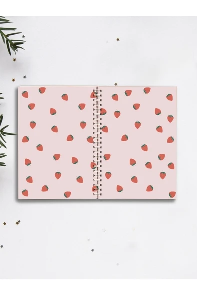 Çilek Defter Spiralli A5 96 Yaprak Çizgisiz Defter Pytkdftr318
