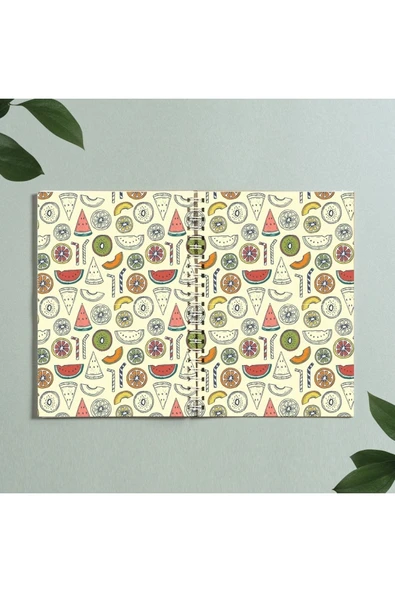 Karpuz Donat Defter Spiralli A5 96 Yaprak Çizgisiz Defter Pytkdftr306