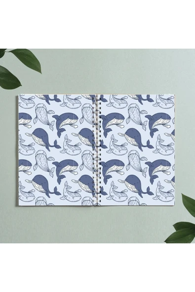 Balina Defter Spiralli A5 96 Yaprak Çizgisiz Defter Pytkdftr301
