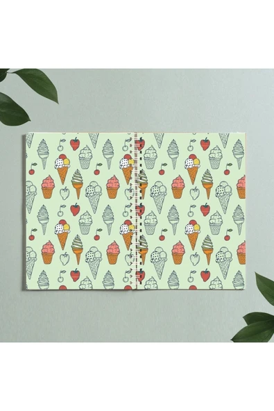Dondurma Defter Spiralli A5 96 Yaprak Çizgisiz Defter Pytkdftr303