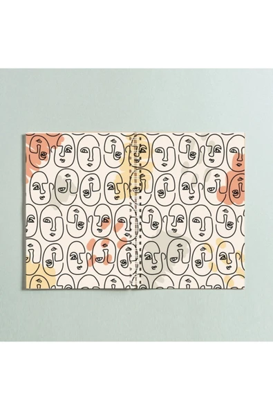 Yüz Tasarım Spiralli A5 96 Yaprak Çizgisiz Defter Pytkdt0269 ürün görseli