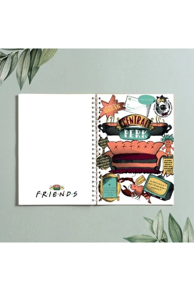 Friends Central Park Dizi Tasarım Spiralli A5 96 Yaprak Çizgisiz Defter Pytkdt0271