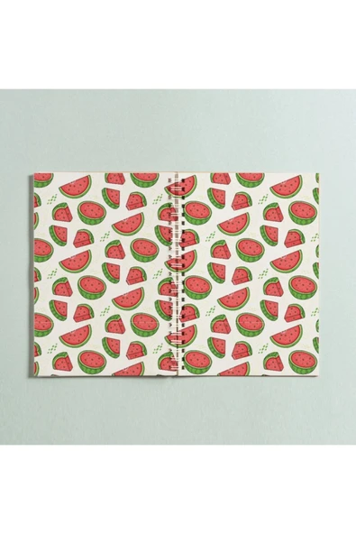 Karpuz Dizi Tasarım Spiralli A5 96 Yaprak Çizgisiz Defter Pytkdt0271 ürün görseli
