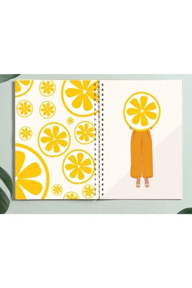 Limon Defter Tasarım Spiralli A5 96 Yaprak Çizgisiz Defter Pytkdt0290 ürün görseli