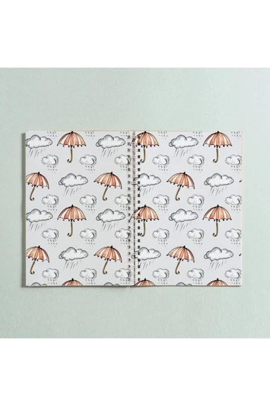 Şemsiye Bulut Spiralli A5 96 Yaprak Çizgisiz Defter Pytkdt0255 ürün görseli