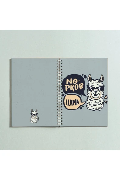 Çizgisiz Defter No Problama Lama Tasarım Spiralli A5 96 Yaprak ürün görseli