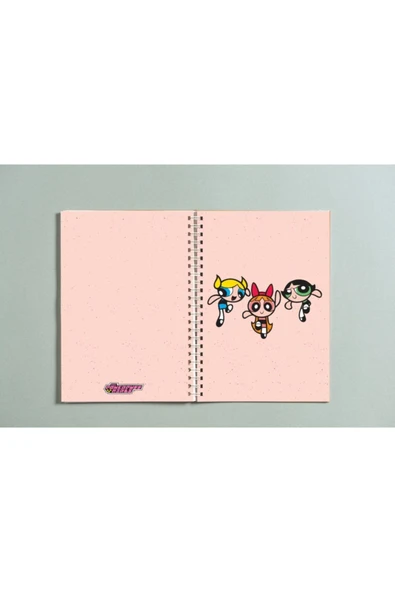 Powerpuff Girls Tasarımlı Spiralli A5 96 Yaprak Çizgisiz Defter Pytkdt0152