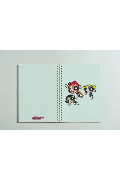 Powerpuff Girls Tasarımlı Spiralli A5 96 Yaprak Çizgisiz Defter Pytkdt0153 ürün görseli